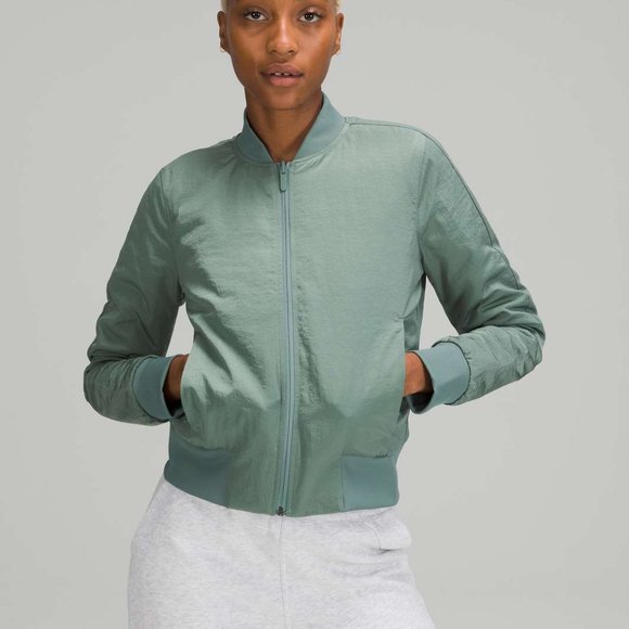 lululemon athletica Jackets & Blazers - NWT Lululemon Non Stop Reversible Bomber, Sz 4, Tidewater Teal!